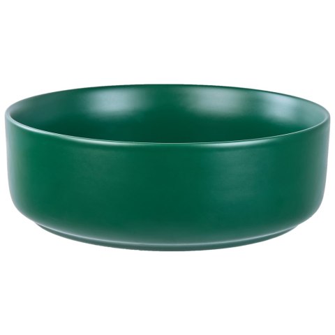 Umywalka nablatowa ceramiczna ⌀ 37 cm zielona GUDAR