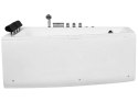 Wanna narożna prawa LED z hydromasażem 182 x 122 cm biała SERRANA Lumarko!