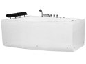 Wanna narożna prawa LED z hydromasażem 182 x 122 cm biała SERRANA Lumarko!