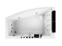 Wanna narożna prawa LED z hydromasażem 182 x 122 cm biała SERRANA Lumarko!