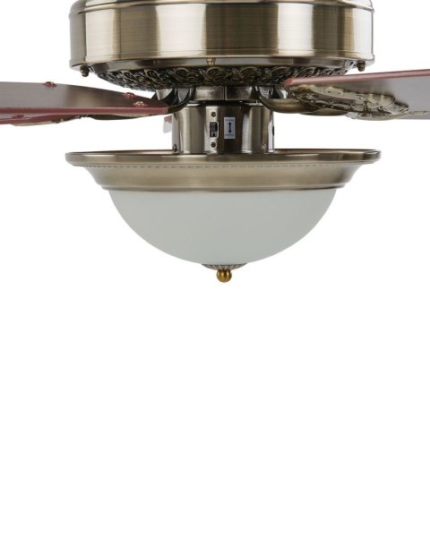Wentylator sufitowy z lampą BEGEJ Z pilotem Ciemnobrązowy