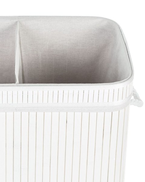 Kosz bambusowy z pokrywką biały KALTHOTA