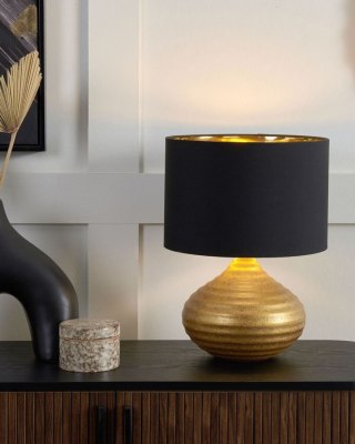 Lampa stołowa KUBAN Ceramika Złoty