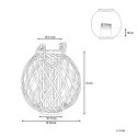 Lampion SAMOA Drewno 41 cm Biały Lumarko!