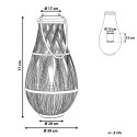 Lampion TONGA Drewno 77 cm Czarny Lumarko!