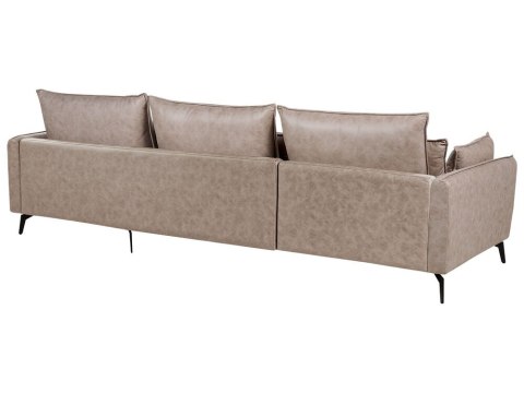 Narożnik eko zamsz prawostronny jasnobrązowy GALLO