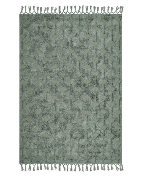 Dywan bawełniany 140 x 200 cm zielony KARS