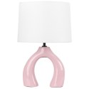 Lampa stołowa ABBIE Ceramika Różowy Lumarko!