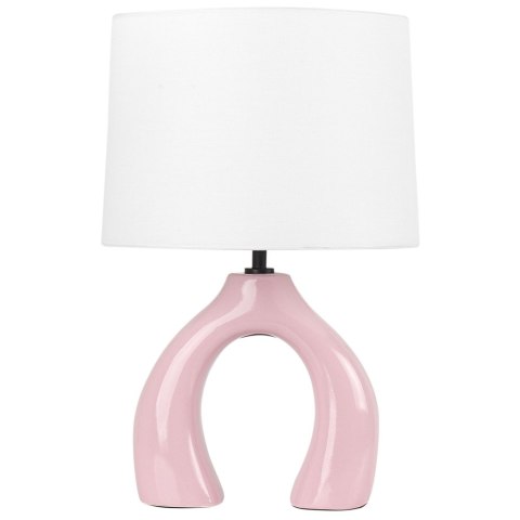 Lampa stołowa ABBIE Ceramika Różowy Lumarko!