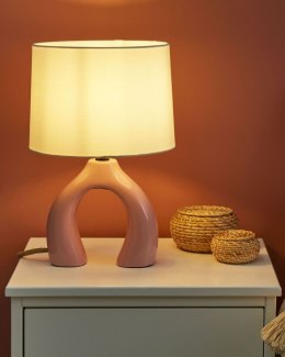 Lampa stołowa ABBIE Ceramika Różowy Lumarko!