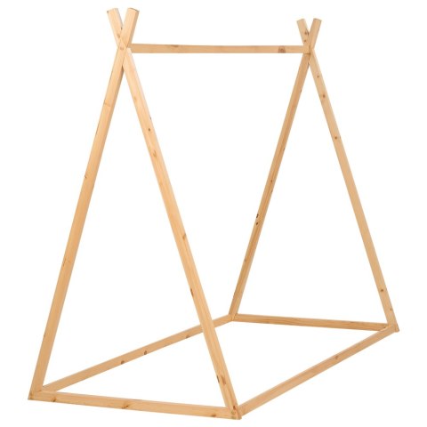 Łóżko dziecięce domek drewniane 90 x 200 cm jasne SAURAT