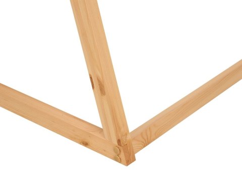 Łóżko dziecięce domek drewniane 90 x 200 cm jasne SAURAT