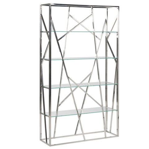 Regał 4 półki Regał HOXIE Metal 175 cm Srebrny