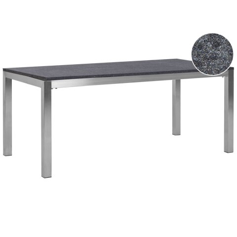 Stół ogrodowy granit palony 180 x 90 cm czarny GROSSETO Lumarko!
