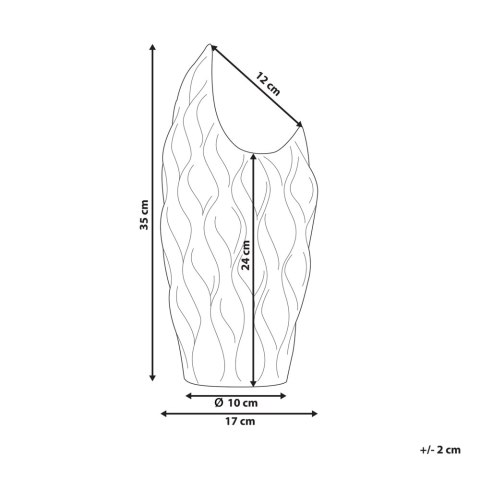 Wazon dekoracyjny HALUZA Kamionka 35 cm Srebrny