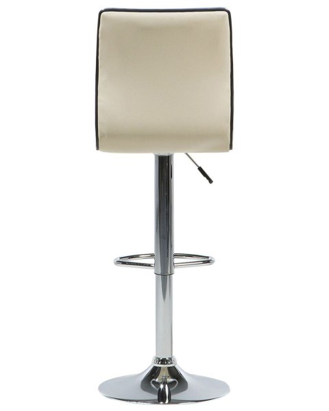 Zestaw 2 krzeseł barowych LUCERNE Ekoskóra Obrotowy Jasnobeżowy