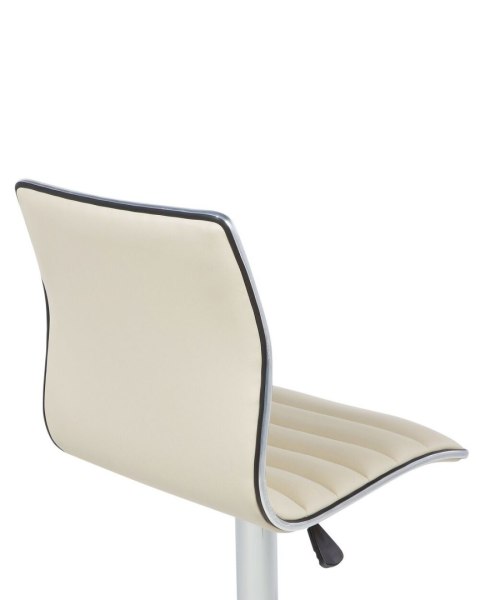 Zestaw 2 krzeseł barowych LUCERNE Ekoskóra Obrotowy Jasnobeżowy