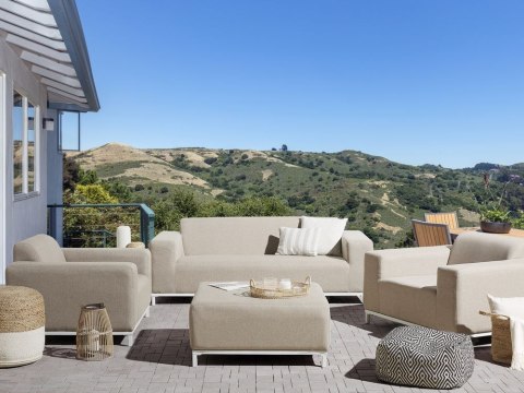 Zestaw ogrodowy ze stolikiem dla 5 osób ROVIGO Beżowy