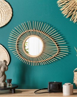 Lustro ścienne BARIO 63 cm 45 cm Drewno bambusowe Naturalny Lumarko!