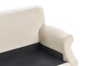 Sofa 2-osobowa welurowa złamana biel EIKE Lumarko!