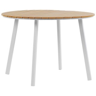 Stół ogrodowy ø 105 cm jasne drewno CAVOLI