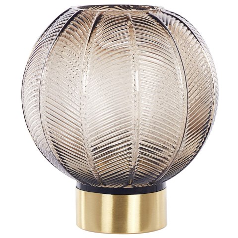 Wazon na kwiaty FELLI Szkło 24 cm Brązowy