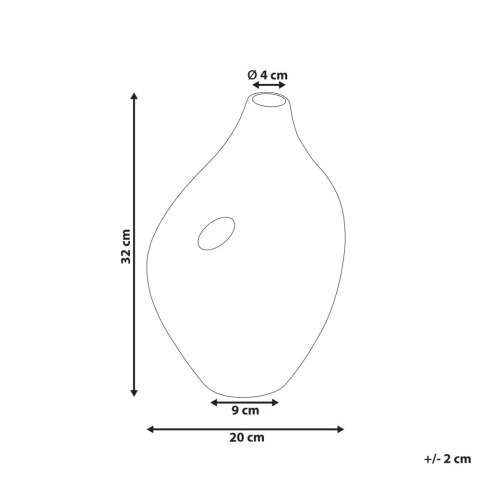 Wazon na kwiaty KOMOTINI Ceramika 32 cm Złamana biel