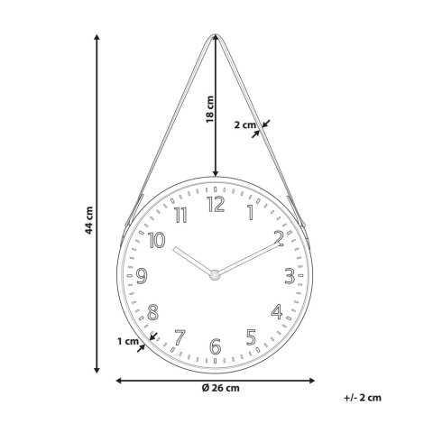 Zegar ścienny RENENS 26 cm Brązowy