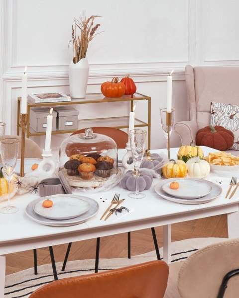 Zestaw 2 figurek dekoracyjnych Dynia CHALKIDA Pomarańczowy