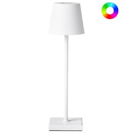 Bezprzewodowa lampa stołowa LED VALIRA Metal Biały Lumarko!