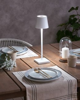 Bezprzewodowa lampa stołowa LED VALIRA Metal Biały Lumarko!
