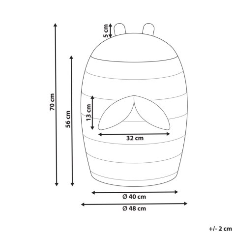 Kosz pleciony pszczoła z hiacyntu wodnego naturalny KNYSNA