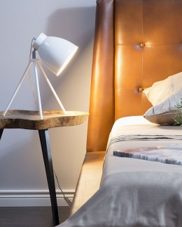 Lampa stołowa TAMEGA Regulowana Metal Biały Lumarko!