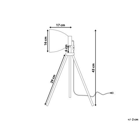 Lampa stołowa TAMEGA Regulowana Metal Biały