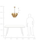 Lampa wisząca MBANGO Metal Złoty Lumarko!