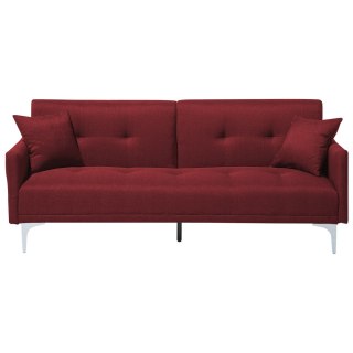 Sofa rozkładana czerwona LUCAN
