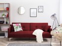 Sofa rozkładana czerwona LUCAN Lumarko!