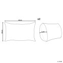 Zestaw 2 poduszek dekoracyjnych MILLET Sztruks 30 x 50 cm Złamana biel Wzór geometryczny Lumarko!