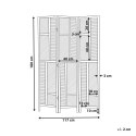 3-panelowy parawan pokojowy LAMEZIA Jasnobrązowy 117 cm 180 cm Lumarko!