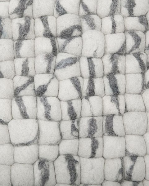 Dywan z filcowych kulek 160 x 230 cm jasnoszary AMDO