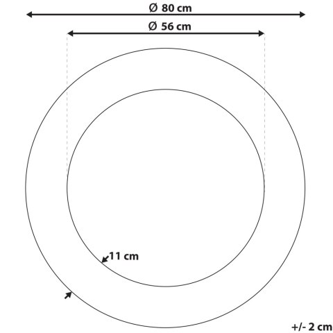 Lustro ścienne CHANNAY 80 cm 80 cm Metal Srebrny