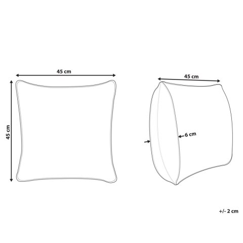 Poduszka dekoracyjna ABELIA Bawełna 45 x 45 cm Czarny/ biały Wzór abstrakcyjny