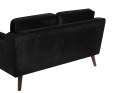 Sofa 2-osobowa welurowa czarna LOKKA Lumarko!