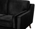 Sofa 2-osobowa welurowa czarna LOKKA Lumarko!