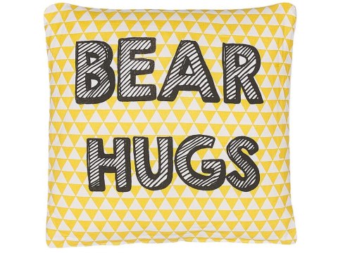 2 bawełniane poduszki dla dzieci z nadrukiem 40 x 40 cm żółte RADZKOT