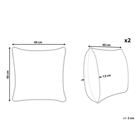 2 bawełniane poduszki dla dzieci z nadrukiem 40 x 40 cm żółte RADZKOT