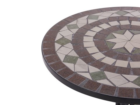 Stolik ogrodowy metalowy ø 60 cm czarny CARIATI