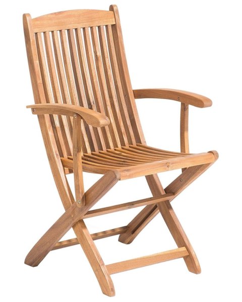 Zestaw 2 krzeseł ogrodowych MAUI Drewno akacjowe Jasnobrązowy