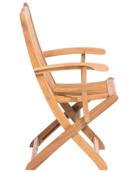 Zestaw 2 krzeseł ogrodowych MAUI Drewno akacjowe Jasnobrązowy