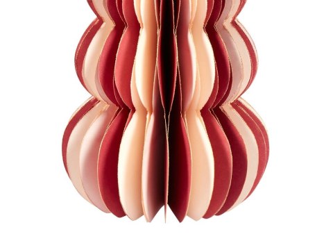 Zestaw 3 figurek choinek beżowo-czerwony DHAULAGIRI